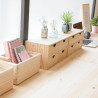 CAJONERA MULTIUSOS DE MADERA MINI BLOC 40X20X185CM RECHAPADO PINO MACIZO