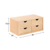 CAJONERA MULTIUSOS DE MADERA MINI BLOC 40X20X185CM RECHAPADO PINO MACIZO