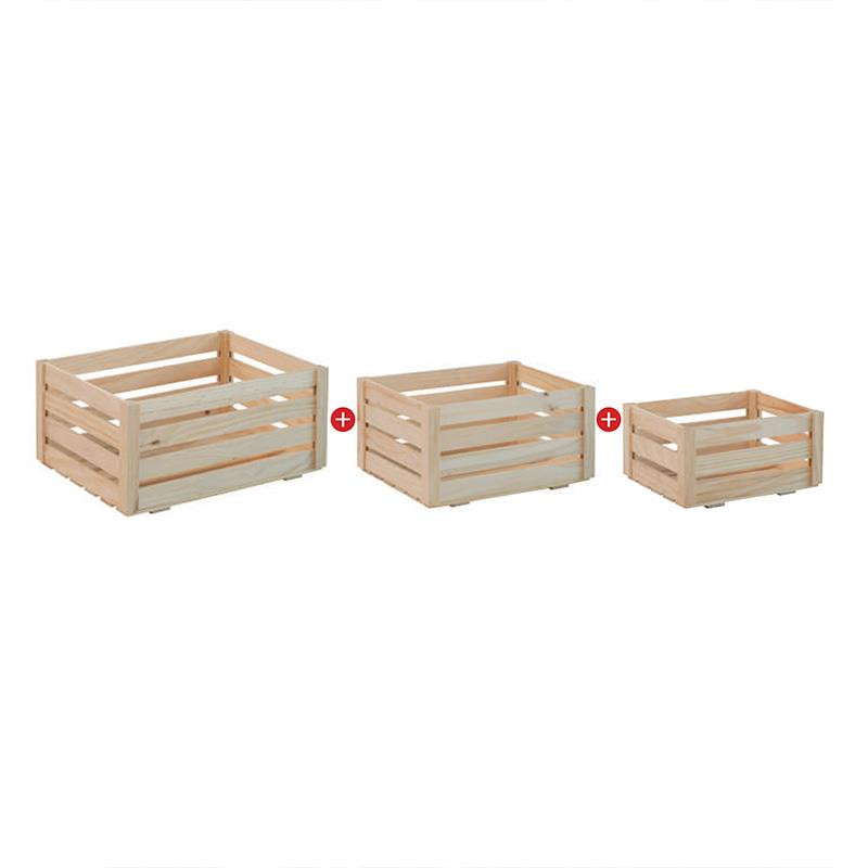 CAJAS DE LAMAS 3 TAMANOS PINO MACIZO