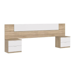 CABECERO 2 MESITAS 2 CAJONES 95X247X38CM RCANADIAN BLARTIK MOMI