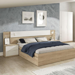 CABECERO 2 MESITAS 2 CAJONES 95X247X38CM RCANADIAN BLARTIK MOMI