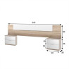 CABECERO 2 MESITAS 2 CAJONES 95X247X38CM RCANADIAN BLARTIK MOMI