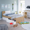 CAMA CON CABEZAL JUVENIL 2 CAJONES 77X196X92CM R NODI BL ARTIK MOMI