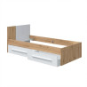 CAMA CON CABEZAL JUVENIL 2 CAJONES 77X196X92CM R NODI BL ARTIK MOMI