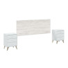 CABECERO 2 MESITAS 3 CAJONES 101X240X34CM BLARTIK BLVELHO MOMI