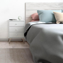 CABECERO 2 MESITAS 3 CAJONES 101X240X34CM BLARTIK BLVELHO MOMI