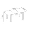 MESA DE COMEDOR EXTENSIBLE 78X140X90CM BLARTIK RCANADIAN MOMI