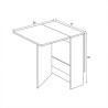MESA AUXILIAR ALAS ABATIBLES 78X140X77CM BL ARTIK R CANADIAN MOMI