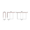 MESA AUXILIAR ALAS ABATIBLES 78X140X77CM BL ARTIK R CANADIAN MOMI