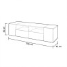MUEBLE TV CON 4 PUERTAS 36X138X42CM BL ARTIK R CANADIAN MOMI