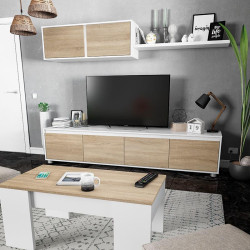 MODULO SALON TV 43X200X41CM BL ARTIK R CANADIAN MOMI