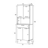MUEBLE AUXILIAR COCINA 4P 1CAJON 186X72X40CM BLARTIK RCANADIAN MOMI