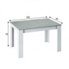 MESA DE COMEDOR EXTENSIBLE 78X140X90CM BL ARTIK CEMENTO MOMI