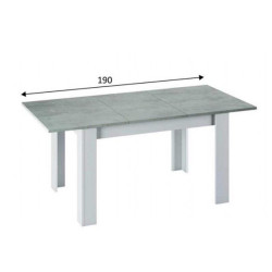 MESA DE COMEDOR EXTENSIBLE 78X140X90CM BL ARTIK CEMENTO MOMI