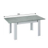 MESA DE COMEDOR EXTENSIBLE 78X140X90CM BL ARTIK CEMENTO MOMI