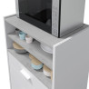 MUEBLE AUXILIAR COCINA 2P 1 CAJON 92X59X40CM BLANCO CEMENTO MOMI