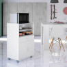 MUEBLE AUXILIAR COCINA 2P 1 CAJON 92X59X40CM BLANCO CEMENTO MOMI