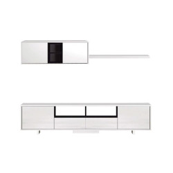 MODULO SALON TV 46X200X41CM BL BRILLO G ANTRACITA MOMI