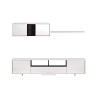 MODULO SALON TV 46X200X41CM BL BRILLO G ANTRACITA MOMI