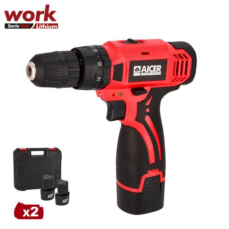 TALADRO PERCUTOR 144V SERIE WORK AICER 2X 20AH