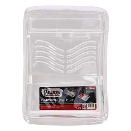 FUNDAS BANDEJA DE PINTURA 5 PCS DE PLASTICO RECICLABLE PAMACON