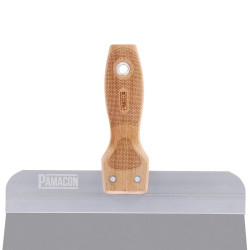 ESPATULA DE EMPLASTECER 254CM FLEXIBLE DE ACERO MANGO MADERA PAMACON