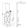 COLUMNA DE DUCHA HIDROMASAJE INOX SERIE CLARISE BENOTTI