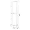 COLUMNA DE BANO KONCEPT GRIS CENIZA 182X30X25CM BENOTTI
