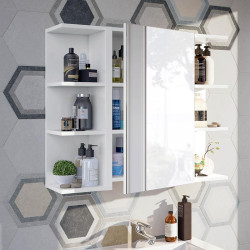 MODULO ESPEJO DE BANO BLANCO BRILLO 65X40X21CM BENOTTI