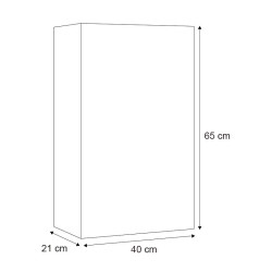 MODULO ESPEJO DE BANO BLANCO BRILLO 65X40X21CM BENOTTI
