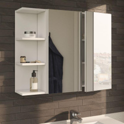 MODULO ESPEJO DE BANO BLANCO BRILLO 65X60X21CM BENOTTI
