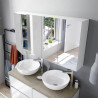 MODULO ESPEJO DE BANO BLANCO BRILLO 65X60X21CM BENOTTI