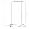MODULO ESPEJO DE BANO BLANCO BRILLO 65X60X21CM BENOTTI