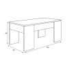 MESA CENTRO ELEVABLE 45X100X50CM BLANCO ARTIK MOMI
