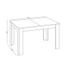 MESA DE COMEDOR EXTENSIBLE 78X140X90CM BLANCO ARTIK MOMI