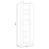 ARMARIO MULTIUSOS CON ESTANTES 2P 180X59X37CM ROBLE CANADIAN MOMI