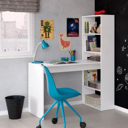 ESCRITORIO Y ESTANTERIA REVERSIBLE 144X120X53CM BLANCO ARTIK MOMI