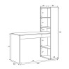 ESCRITORIO Y ESTANTERIA REVERSIBLE 144X120X53CM BLANCO ARTIK MOMI