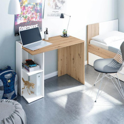 MESA ESCRITORIO REVERSIBLE 78X100X52CM ROBLE NODI BLANCO ARTIK MOMI