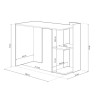 MESA ESCRITORIO REVERSIBLE 78X100X52CM ROBLE NODI BLANCO ARTIK MOMI