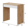 MESA ESCRITORIO CAJON 77X82X40CM R NODI BL ARTIK MOMI