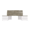CABECERO 2 MESITAS 2 CAJONES 96X256X34CM BL ARTIK R ALASKA MOMI