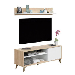 MUEBLE TV CON ESTANTE 50X135X40CM R CANADIAN BL ARTIK MOMI