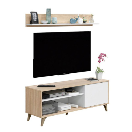 MUEBLE TV CON ESTANTE 50X135X40CM R CANADIAN BL ARTIK MOMI