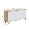 APARADOR 3 PUERTAS 75X154X40CM R CANADIAN BL ARTIK MOMI