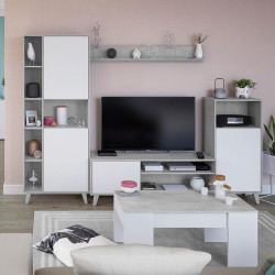 MODULO SALON TV 184X260X40CM CEMENTO BLARTIK MOMI