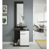 RECIBIDOR 2 CAJONES ESPEJO 186X61X29CM GRIS CENIZA BL BRILLO MOMI