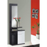 RECIBIDOR 2 CAJONES ESPEJO 186X61X29CM GRIS CENIZA BL BRILLO MOMI