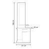 RECIBIDOR 2 CAJONES ESPEJO 186X61X29CM GRIS CENIZA BL BRILLO MOMI