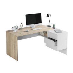 MESA ESCRITORIO CON BUC 3 CAJONES 73X145X102CM R CANADIAN BL ARTIK MOMI